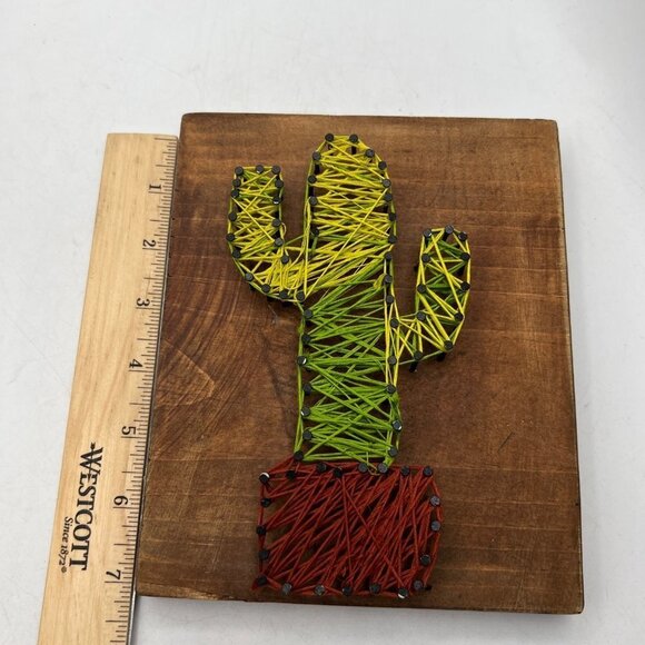 String Nail Art Cactus Desert Theme Home wall Decor Table Top Piece succulent - Picture 6 of 11